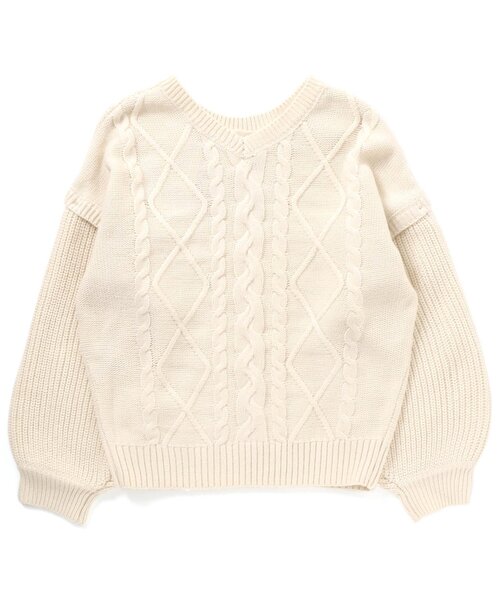 algy(アルジー)の「4WAYニット(ニット/セーター・キッズ・アイボリー/ベージュ/ミント・XX-SMALL/X-SMALL/SMALL/MEDIUM)」の10枚目の写真