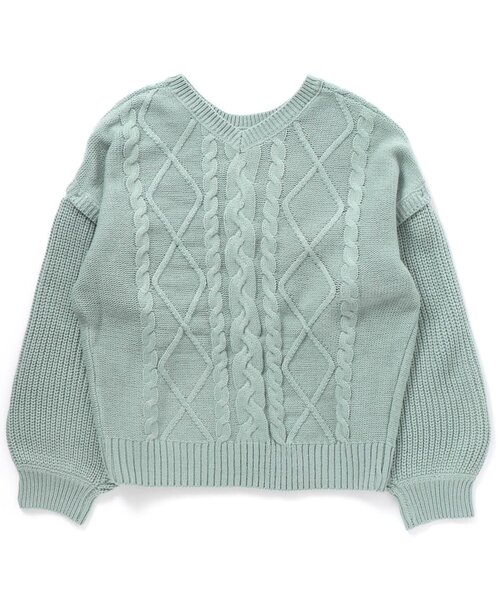 algy(アルジー)の「4WAYニット(ニット/セーター・キッズ・アイボリー/ベージュ/ミント・XX-SMALL/X-SMALL/SMALL/MEDIUM)」の11枚目の写真
