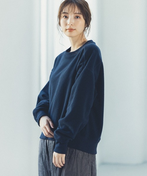 Andemiu（アンデミュウ）の「【WEB限定】ボアカットプルオーバー258795（スウェット・レディース・アイボリー/ベージュ/ネイビー・FREE）」の3枚目の写真