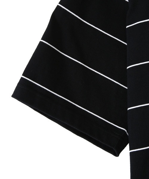 marka（マーカ）の「marka / マーカ：BORDER TEE S/S - COMBED KNIT BORDER -：M22A-09CS01B[COR]（Tシャツ/カットソー・メンズ・ブラック・1/2/3）」の6枚目の写真