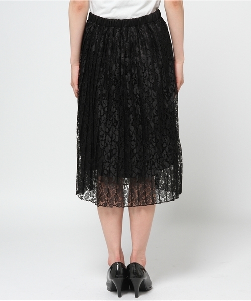 WEGO(ウィゴー)の「WEGO/レースプリーツスカート(スカート・レディース・オフホワイト/ブラック・FREE)」の4枚目の写真