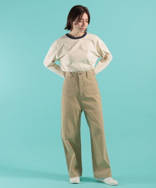 niko and...（ニコアンド）の「[niko and ...JEANS 2022SS]リラックスマリンデニムパンツ（デニムパンツ・レディース・オリーブ/ブルー/ナチュラル・SMALL/MEDIUM/LARGE）」の5枚目の写真