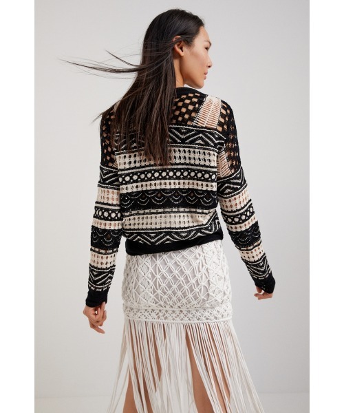 Desigual(デシグアル)の「セミシアー クロシェ編みセーター(その他トップス・レディース・ブラック・L/S/M)」の7枚目の写真