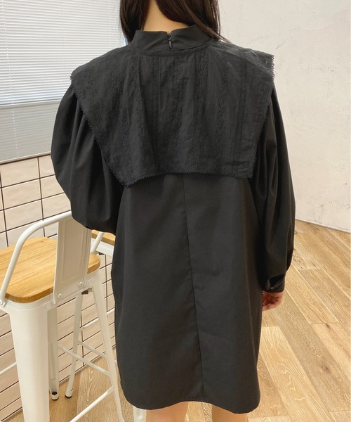 apres jour(アプレジュール)の「つけ襟チュニックワンピース【ZOZOTOWN限定アイテム】【1.1】(ワンピース・レディース・オフホワイト/ブルー系その他/ブラック・X-LARGE/フリー)」の16枚目の写真