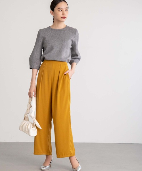 fifth（フィフス）の「タック入りとろみパンツ（その他パンツ・レディース・ブラック/イエロー・SMALL/MEDIUM）」の2枚目の写真