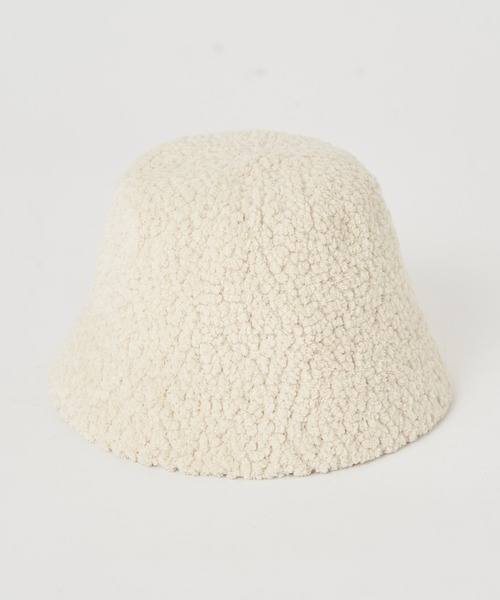 one after another NICE CLAUP（ワンアフターアナザーナイスクラップ）の「モコモがアクセントに！ボアバケットハット（ハット・レディース・ブラック/アイボリー/キャメル・FREE）」の13枚目の写真