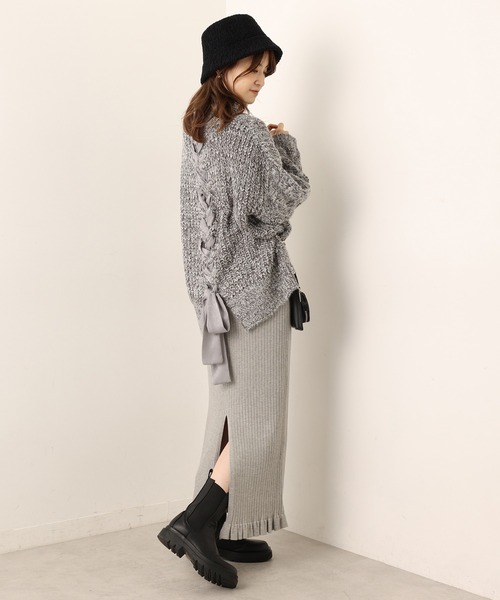 one after another NICE CLAUP（ワンアフターアナザーナイスクラップ）の「モコモがアクセントに！ボアバケットハット（ハット・レディース・ブラック/アイボリー/キャメル・FREE）」の18枚目の写真