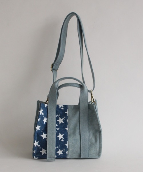 AVIREX（アヴィレックス）の「【直営店限定】DENIM STAR TOTE BAG/ デニムスタートートバッグ（トートバッグ・レディース・ブルー系その他/オフホワイト・FREE）」の14枚目の写真