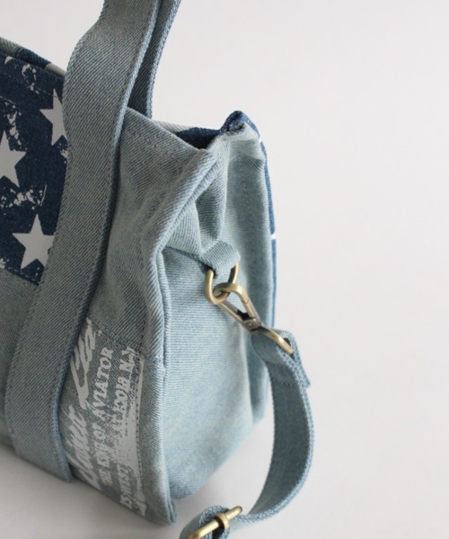 AVIREX（アヴィレックス）の「【直営店限定】DENIM STAR TOTE BAG/ デニムスタートートバッグ（トートバッグ・レディース・ブルー系その他/オフホワイト・FREE）」の8枚目の写真