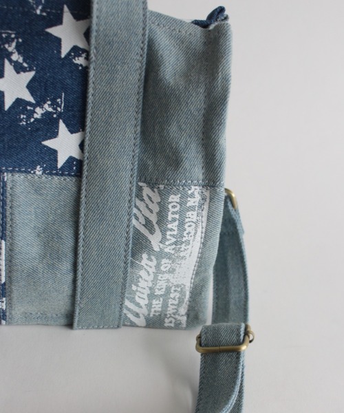 AVIREX（アヴィレックス）の「【直営店限定】DENIM STAR TOTE BAG/ デニムスタートートバッグ（トートバッグ・レディース・ブルー系その他/オフホワイト・FREE）」の4枚目の写真