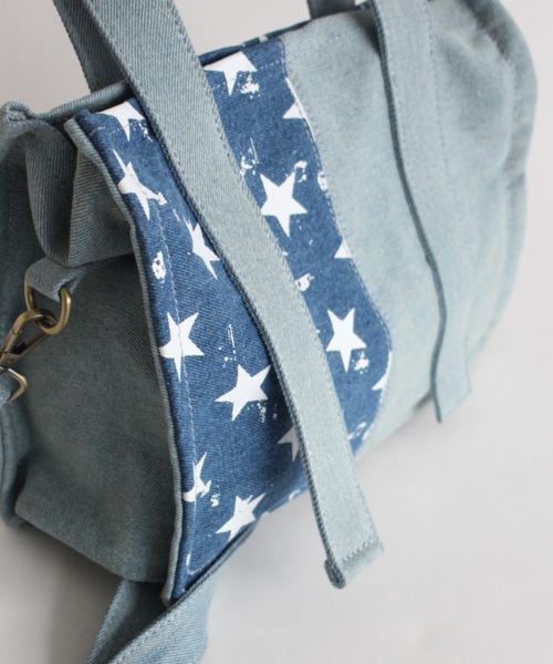 AVIREX（アヴィレックス）の「【直営店限定】DENIM STAR TOTE BAG/ デニムスタートートバッグ（トートバッグ・レディース・ブルー系その他/オフホワイト・FREE）」の12枚目の写真