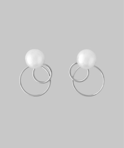 ANEMONE（アネモネ）の「パール×ダブルサークルピアス（ピアス（両耳用）・レディース・ゴールド/ピンクゴールド/シルバー・FREE）」の9枚目の写真
