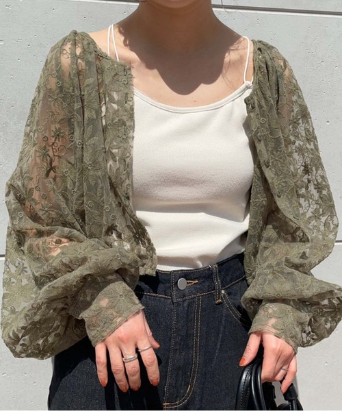 archives(アルシーヴ)の「【新色追加】ボリュームギャザーチュールブラウス(シャツ/ブラウス・レディース・ブラック/ブルー/グリーン/アイボリー/モカ・MEDIUM)」の5枚目の写真