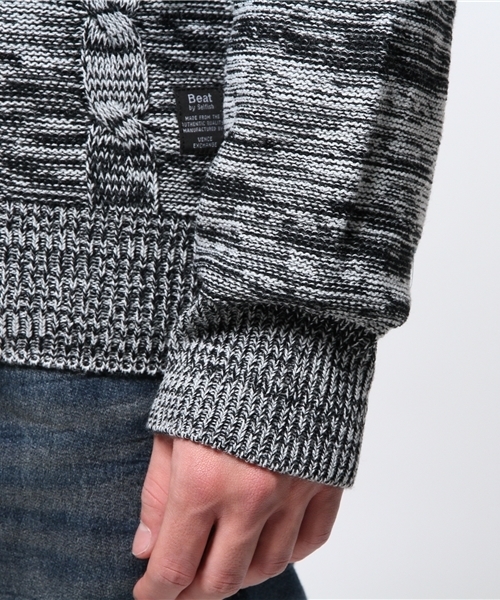 VENCEEXCHANGE（ヴァンスエクスチェンジ）の「7Gケーブルカラーショールカーデ          （カーディガン/ボレロ・メンズ・オフホワイト/グレー/イエロー/ネイビー・LARGE/MEDIUM）」の10枚目の写真