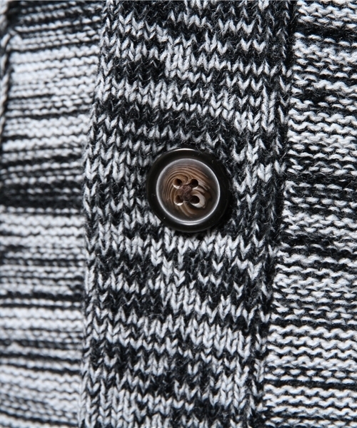 VENCEEXCHANGE（ヴァンスエクスチェンジ）の「7Gケーブルカラーショールカーデ          （カーディガン/ボレロ・メンズ・オフホワイト/グレー/イエロー/ネイビー・LARGE/MEDIUM）」の12枚目の写真