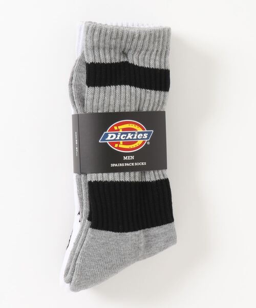 Dickies(ディッキーズ)の「【DICKIES/ディッキーズ】ブランドロゴ入り 太ラインロングソックス 3足組(ソックス/靴下・メンズ・その他1・FREE)」の1枚目の写真