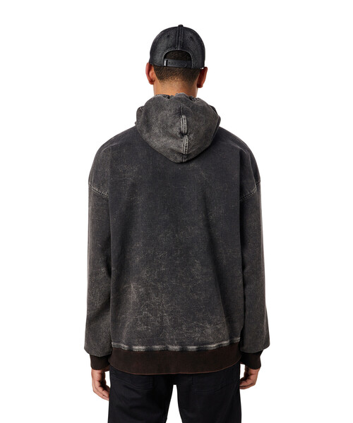 DIESEL(ディーゼル)の「DIESEL メンズ パーカー デニム サステナブル(パーカー・メンズ・ブラック・MEDIUM/SMALL/LARGE/X-LARGE/XX-LARGE/X-SMALL)」の6枚目の写真