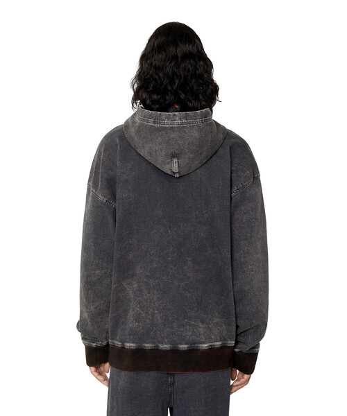 DIESEL(ディーゼル)の「DIESEL メンズ パーカー デニム サステナブル(パーカー・メンズ・ブラック・MEDIUM/SMALL/LARGE/X-LARGE/XX-LARGE/X-SMALL)」の8枚目の写真