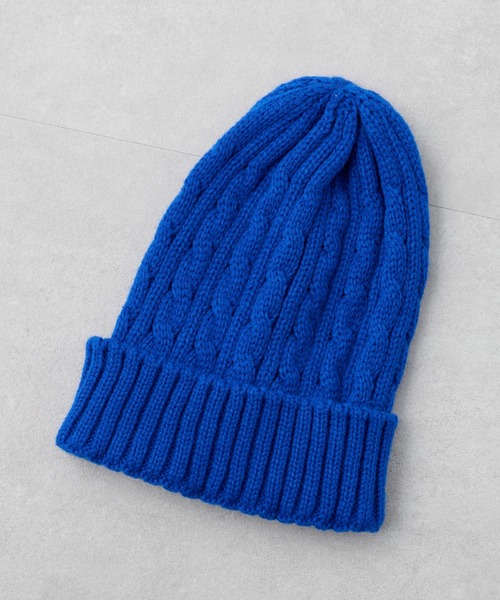 DISCOAT（ディスコート）の「ケーブルニットキャップ（ニットキャップ/ビーニー・レディース・チャコールグレー/ブラック/ベージュ/ネイビー/ブラウン/オレンジ/ブルー・FREE）」の11枚目の写真