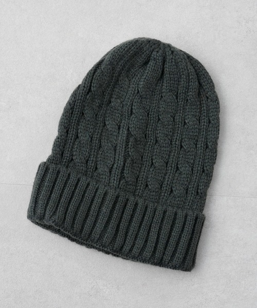 DISCOAT（ディスコート）の「ケーブルニットキャップ（ニットキャップ/ビーニー・レディース・チャコールグレー/ブラック/ベージュ/ネイビー/ブラウン/オレンジ/ブルー・FREE）」の15枚目の写真
