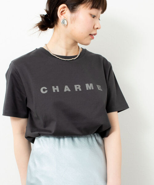 NOLLEY’S Sophi（ノーリーズソフィ）の「ロゴプリントTシャツ（Tシャツ/カットソー・レディース・オフホワイト/チャコールグレー/ベージュ/シルバー・38）」の20枚目の写真