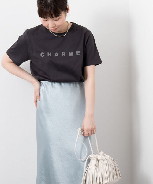 NOLLEY’S Sophi（ノーリーズソフィ）の「ロゴプリントTシャツ（Tシャツ/カットソー・レディース・オフホワイト/チャコールグレー/ベージュ/シルバー・38）」の18枚目の写真