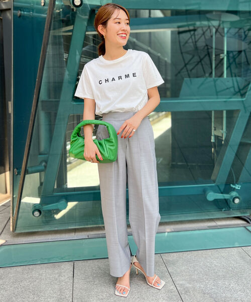 NOLLEY’S Sophi（ノーリーズソフィ）の「ロゴプリントTシャツ（Tシャツ/カットソー・レディース・オフホワイト/チャコールグレー/ベージュ/シルバー・38）」の16枚目の写真