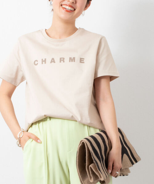 NOLLEY’S Sophi（ノーリーズソフィ）の「ロゴプリントTシャツ（Tシャツ/カットソー・レディース・オフホワイト/チャコールグレー/ベージュ/シルバー・38）」の22枚目の写真