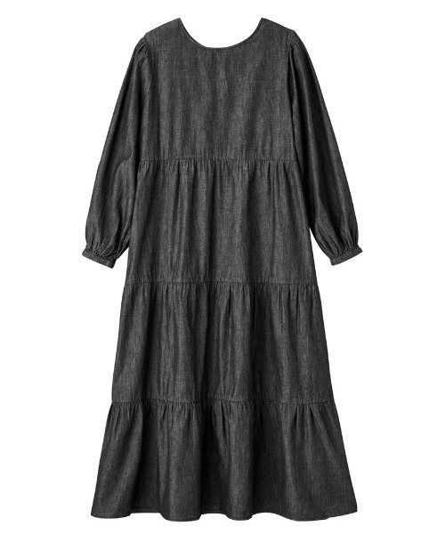 M's gracy♡ソフトデニム♡ティアードワンピース♡期間限定 ソフトデニム・ティアードワンピース/40代50代からのレディース