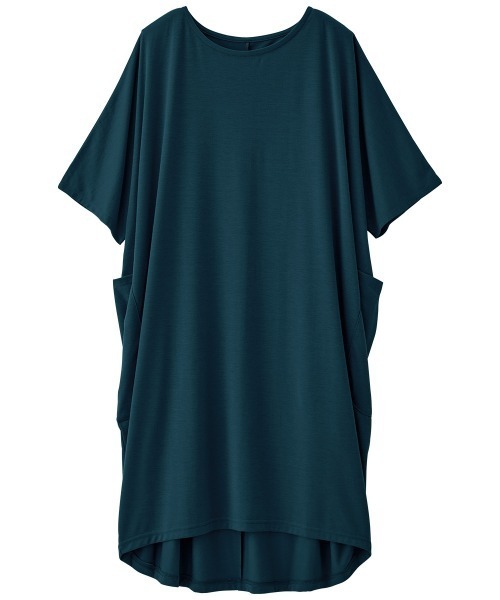 RANAN(ラナン)の「コクーンゆるチュニック(Tシャツ/カットソー・レディース・カーキ/ブラック/ブルーグレー/モカ/サンドグレー・M/LL/L)」の13枚目の写真