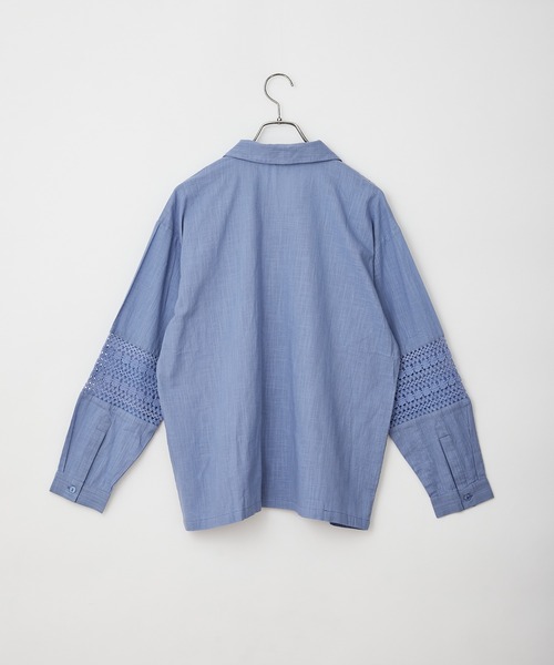 CIAOPANIC（チャオパニック）の「羽織も可能、インディアレースシャツ（シャツ/ブラウス・レディース・ブラック/オフホワイト/サックスブルー・FREE）」の11枚目の写真