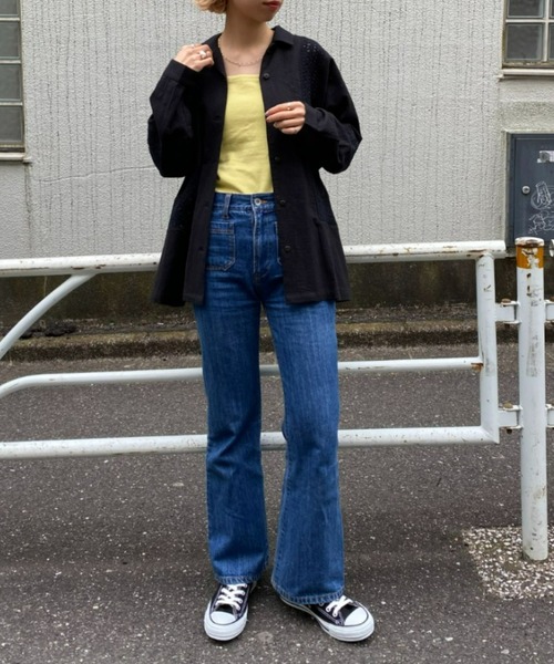 CIAOPANIC（チャオパニック）の「羽織も可能、インディアレースシャツ（シャツ/ブラウス・レディース・ブラック/オフホワイト/サックスブルー・FREE）」の18枚目の写真