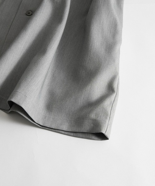 RUUBON（ルーボン）の「【RUUBON】TR open collar shirt / TR オープンカラーシャツ（シャツ/ブラウス・メンズ・ライトグレー/ブラック/ダークグレー・S/M/L）」の8枚目の写真