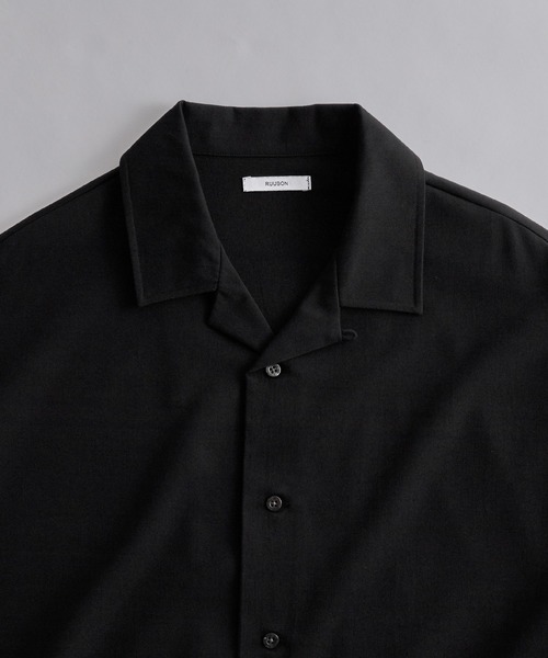 RUUBON（ルーボン）の「【RUUBON】TR open collar shirt / TR オープンカラーシャツ（シャツ/ブラウス・メンズ・ライトグレー/ブラック/ダークグレー・S/M/L）」の9枚目の写真