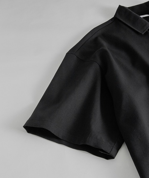 RUUBON（ルーボン）の「【RUUBON】TR open collar shirt / TR オープンカラーシャツ（シャツ/ブラウス・メンズ・ライトグレー/ブラック/ダークグレー・S/M/L）」の10枚目の写真