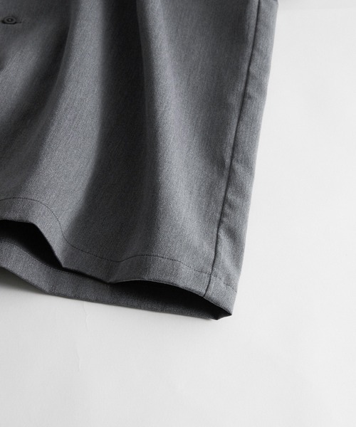 RUUBON（ルーボン）の「【RUUBON】TR open collar shirt / TR オープンカラーシャツ（シャツ/ブラウス・メンズ・ライトグレー/ブラック/ダークグレー・S/M/L）」の13枚目の写真