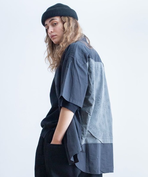 Universal Style Wear（ユニバーサルスタイルウェア）の「Universal Style Wear ハバハンク シャツ（シャツ/ブラウス・メンズ・ブラック/カーキ/ブルーグレー/ネイビー・MEDIUM/X-LARGE/LARGE）」の2枚目の写真