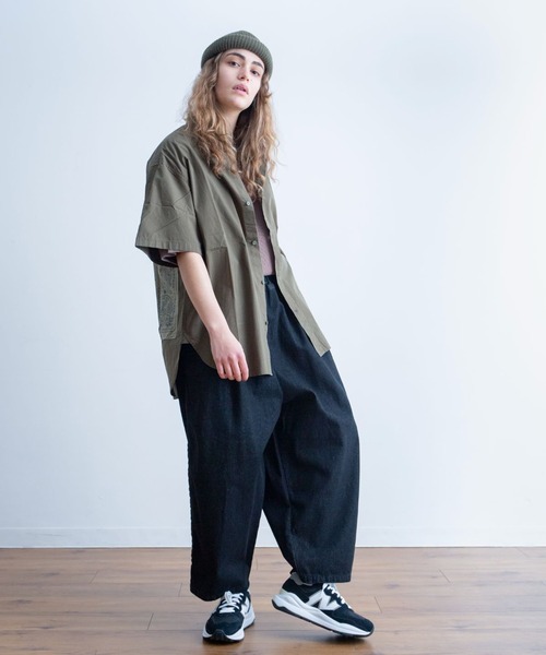 Universal Style Wear（ユニバーサルスタイルウェア）の「Universal Style Wear ハバハンク シャツ（シャツ/ブラウス・メンズ・ブラック/カーキ/ブルーグレー/ネイビー・MEDIUM/X-LARGE/LARGE）」の8枚目の写真