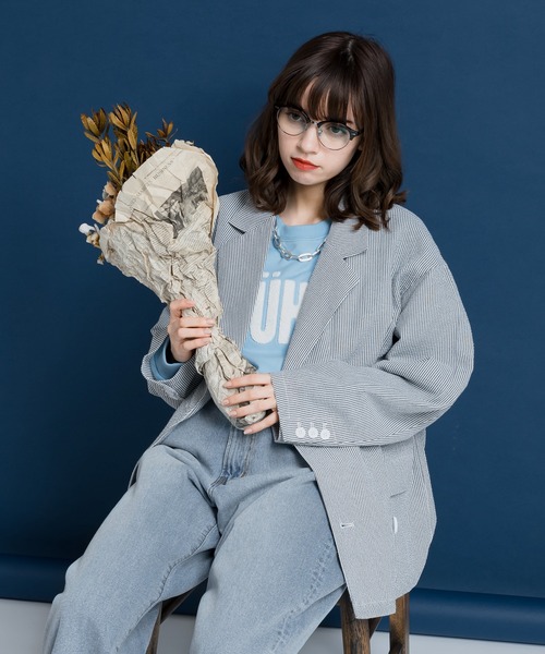 MUHET（ミュエータ）の「サッカーストライプダブルジャケット