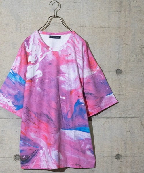 JOHN'S CLOSET(ジョンズクローゼット)の「【50】Sublimation Printing総柄ビッグTシャツ(Tシャツ/カットソー・メンズ・ホワイト系その他/パープル系その他/ブラック系その他/ブルー系その他/ネイビー系・FREE)」の5枚目の写真