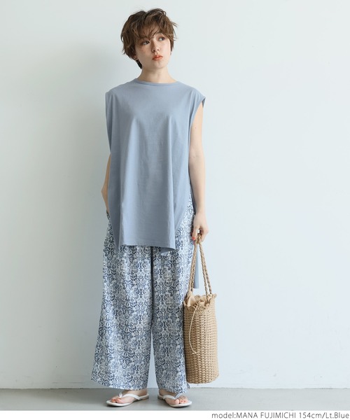 coca(coca)(コカ)の「ソフトタッチノースリーブ(タンクトップ・レディース・ホワイト/ライトブルー/ブラック・ONE SIZE)」の9枚目の写真