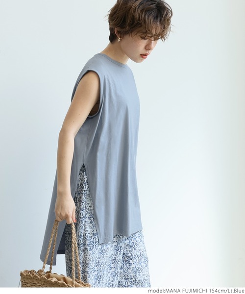 coca(coca)(コカ)の「ソフトタッチノースリーブ(タンクトップ・レディース・ホワイト/ライトブルー/ブラック・ONE SIZE)」の11枚目の写真