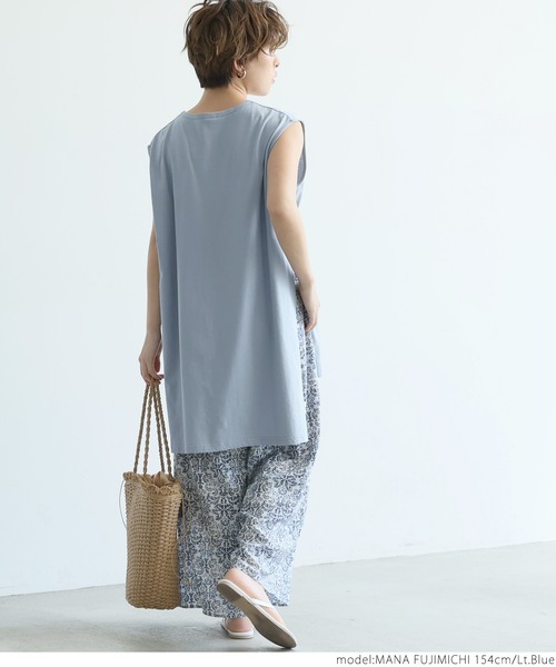 coca(coca)(コカ)の「ソフトタッチノースリーブ(タンクトップ・レディース・ホワイト/ライトブルー/ブラック・ONE SIZE)」の12枚目の写真