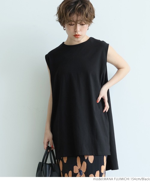 coca(coca)(コカ)の「ソフトタッチノースリーブ(タンクトップ・レディース・ホワイト/ライトブルー/ブラック・ONE SIZE)」の15枚目の写真