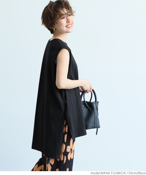 coca(coca)(コカ)の「ソフトタッチノースリーブ(タンクトップ・レディース・ホワイト/ライトブルー/ブラック・ONE SIZE)」の16枚目の写真