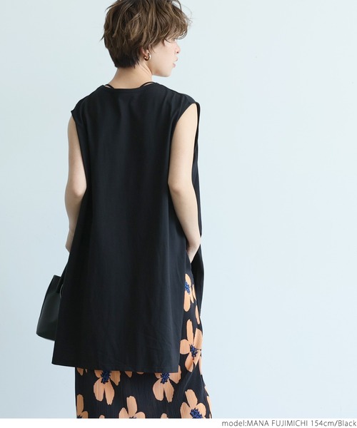 coca(coca)(コカ)の「ソフトタッチノースリーブ(タンクトップ・レディース・ホワイト/ライトブルー/ブラック・ONE SIZE)」の18枚目の写真