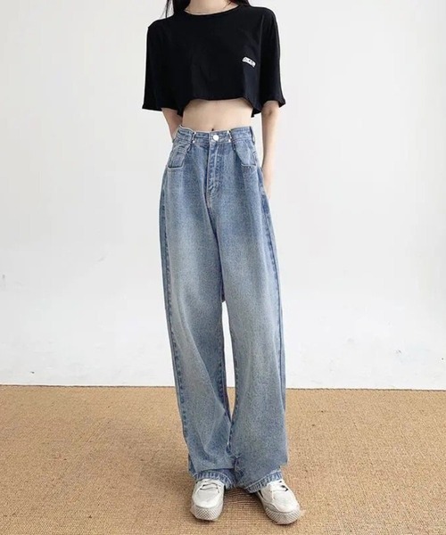 REBALANCE(リバランス)の「ワイドレディースジーンズ(デニムパンツ・レディース・A/B/C/D/E・SMALL/MEDIUM/LARGE/X-LARGE/XX-LARGE)」の2枚目の写真