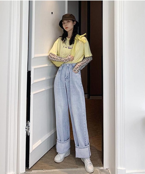 REBALANCE(リバランス)の「ワイドレディースジーンズ(デニムパンツ・レディース・A/B/C/D/E・SMALL/MEDIUM/LARGE/X-LARGE/XX-LARGE)」の22枚目の写真