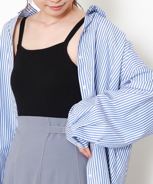 archives(アルシーヴ)の「カップインニットキャミソール(キャミソール・レディース・ブラック/オフホワイト/オレンジ/グリーン・MEDIUM)」の18枚目の写真