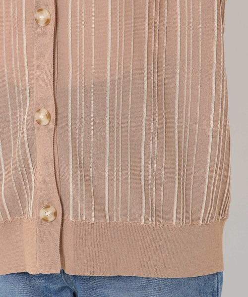 mysty woman（ミスティウーマン）の「ランダムストライプカーディガン 279656（カーディガン/ボレロ・レディース・ブラック/オレンジ/アイボリー/モカ・FREE）」の14枚目の写真